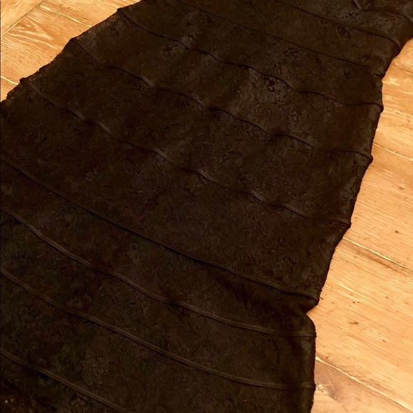 New Black Strapless Dress w/Lace Detailing - Picture 2 of 8